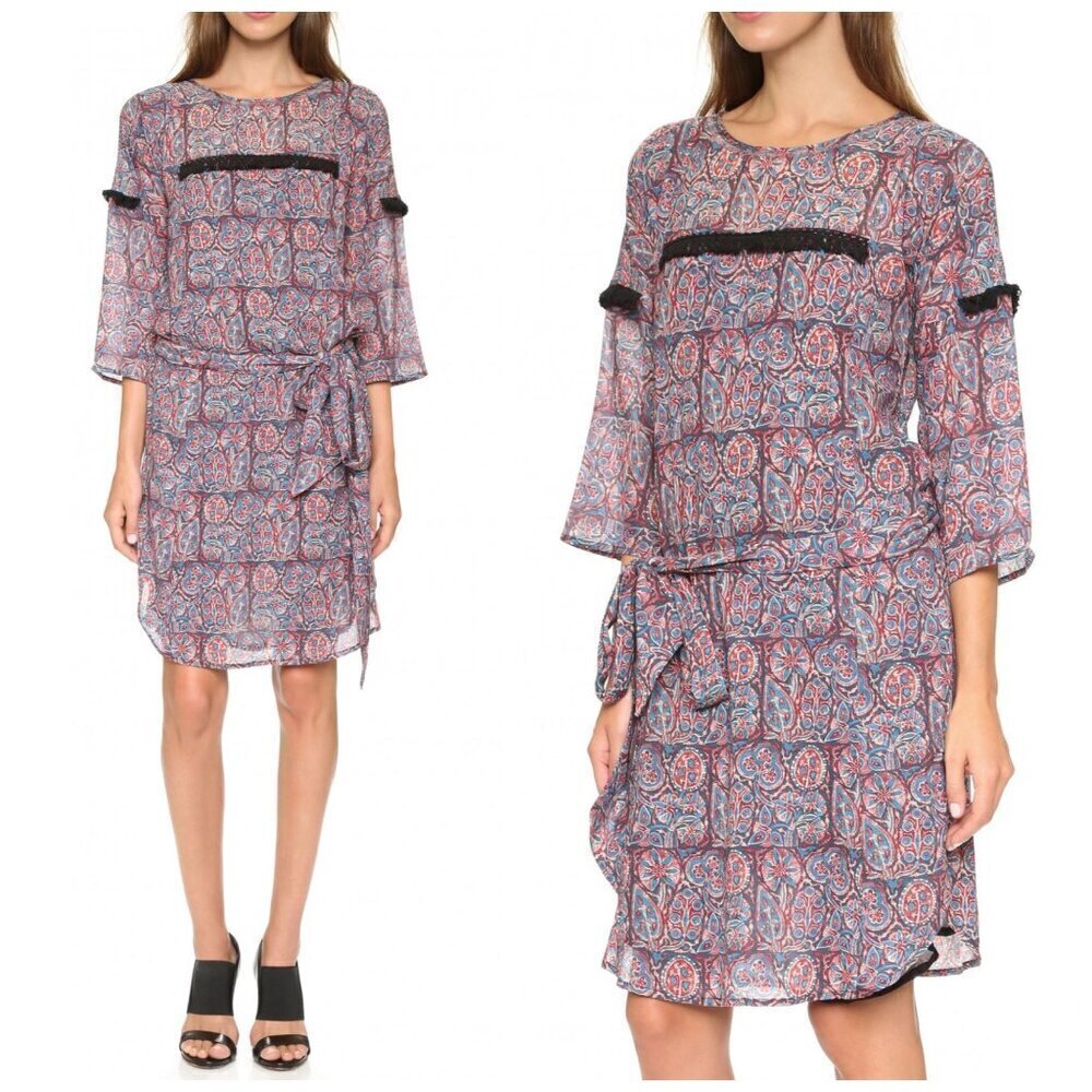 FIGUE  Weston Dress, Printed mini dress, size XXS. New with tag